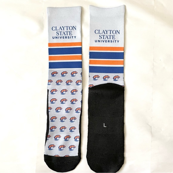 Clayton State University unisex logo athletic socks - Picture 2 of 3